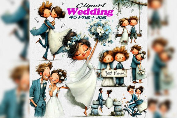 Download Whimsical Wedding Kids PNG Clipart Bride - Premium Resources