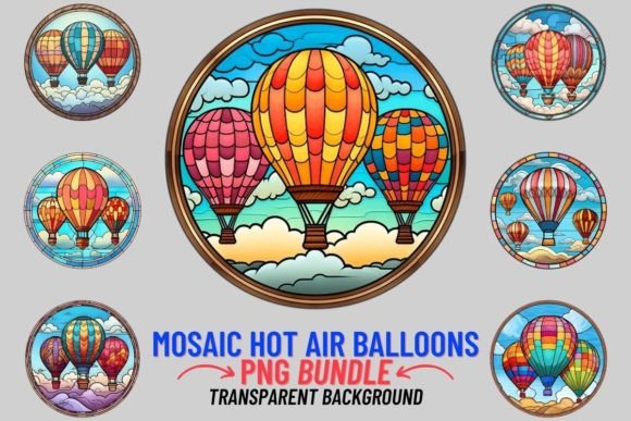 Download Stained Glass Hot Air Balloon Clipart - Premium Resources